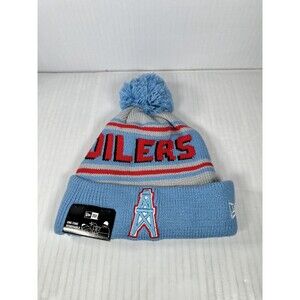 New Era Houston Oilers Historic Winter Sport Knit Pom Beanie Hat NEW